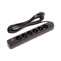 Мережевий фільтр живлення PowerPlant 5м, 6 розеток, USB (YS-N6086/5c) (EX610679)
