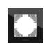 Рамка Videx BINERA чорне скло одинарна (VF-BNFRG1H-B)