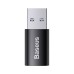 Перехідник USB 3.1 M to USB-C F black Baseus (ZJJQ000101)