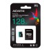 Карта пам'яті ADATA 128GB microSD class 10 UHS-I U3 V30 A2 Premier Pro SD 6.0 (AUSDX128GUI3V30SA2-RA1)