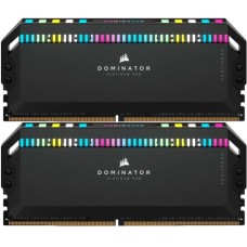 Модуль пам'яті для комп'ютера DDR5 32GB (2x16GB) 6000 MHz Dominator Platinum RGB Black Corsair (CMT32GX5M2E6000C36)