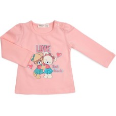 Футболка дитяча Breeze LOVE з довгим рукавом (20846-80G-peach)