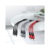 Дата кабель USB 2.0 AM to Lightning+USB-C+Micro 5P 0.25m 2.4A nylon X47 black HOCO (6931474727398)