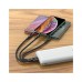 Дата кабель USB 2.0 AM to Lightning+USB-C+Micro 5P 0.25m 2.4A nylon X47 black HOCO (6931474727398)