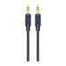 Кабель мультимедійний 3.5mm M to 3.5mm M 1.0m silicone BL20 black BOROFONE (6941991114373)