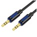 Кабель мультимедійний 3.5mm M to 3.5mm M 1.0m silicone BL20 black BOROFONE (6941991114373)