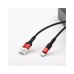 Дата кабель USB 2.0 AM to USB-C 1.0m 2A 18W nylon X26 black+red HOCO (6957531080251)
