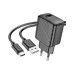 Зарядний пристрій HOCO CS21A Rich USB QC3.0 + cable USB to USB-C Black (6942007609906)