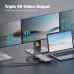 Порт-реплікатор Digitus USB-C > 3xHDMI/2xDP/4xUSB-A/USB-C/RJ54/DC/Audio (DA-70918)