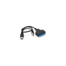 Перехідник USB 3.0 AM + USB 2.0 AM to SATA 0.1m for HDD/SSD black Voltronic (YT-C3.0+2.0-SATA/0.1)