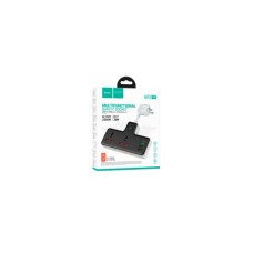 Мережевий фільтр живлення HOCO AC12A, 2 роз, 3 USB. USB-C, 30W, 1м, Black (AC12AB)
