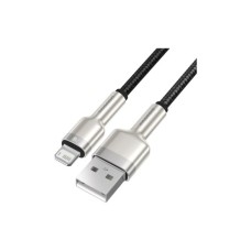 Дата кабель USB 2.0 AM to Lightning 1.0m Cafule Metal 2.4A black Baseus (CALJK-A01)