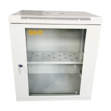 Шафа настінна GEAR 12U 19" 530x400x600 мм, + полка 19", grey (GWMSN-12U-530-400G)