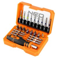 Набір біт Neo Tools 1/4", бітотримач, PH R HT TT, кейс, 31шт (56-602)