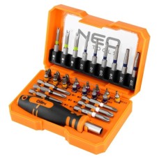 Набір біт Neo Tools 1/4", бітотримач, PH R HT TT, кейс, 31шт (56-602)