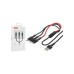 Дата кабель USB 2.0 AM to Lightning + Micro 5P + USB-C 1.2m black XO (XO-NB54-3in1)