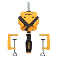 Струбцина DeWALT кутова, великого зусилля + 2 струбцини для кріплення до столу (DWHT83853-0)