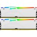 Модуль пам'яті для комп'ютера DDR5 64GB (2x32GB) 5200 MHz Beast White RGB Kingston Fury (ex.HyperX) (KF552C36BWEAK2-64)