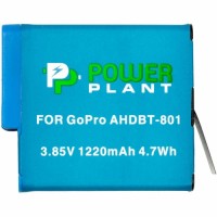 Акумулятор до фото/відео PowerPlant GoPro AHDBT-801 1220mAh (декодирован) (CB970377)