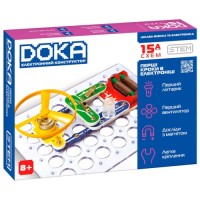 Конструктор DOKA електронний Перші кроки в електроніці (Набір А, 15 схем) (D70709)