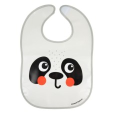 Нагрудничок Canpol babies Hello Little - панда, пластмасовий з кишенькою (9/232_whi)