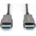 Кабель мультимедійний HDMI M to HDMI M 15m 4K AOC hybrid-fiber black Digitus (AK-330125-150-S)