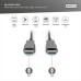 Кабель мультимедійний HDMI M to HDMI M 15m 4K AOC hybrid-fiber black Digitus (AK-330125-150-S)