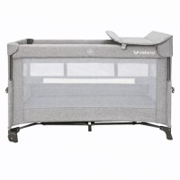Дитячий манеж Velano з другим ярусом та пеленатором Tino, light grey (46159)