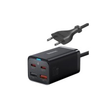 Зарядний пристрій Baseus 2xUSB-C 65W + 2xUSB GaN + cable USB-C to USB-C 100W 1.0m black (CCGP040101)