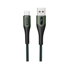 Дата кабель USB 2.0 AM to Micro 5P 1.0m 3A braided dark green SkyDolphin (USB-000584)