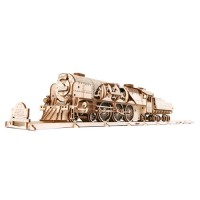 Конструктор Ugears Локомотив з тендером V-Експрес (70058)