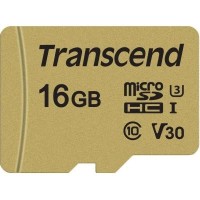 Карта пам'яті Transcend 16GB microSDHC class 10 UHS-I U3 V30 (TS16GUSD500S)