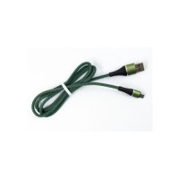 Дата кабель USB 2.0 AM to Micro 5P 1.0m fabric green Dengos (NTK-M-MT-JEANS)