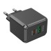 Зарядний пристрій HOCO CS14A Ocean 1xUSB-C PD20W + 1xUSB QC3.0 Black (6942007603898)