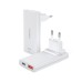 Зарядний пристрій Choetech 2xUSB 65W GaN (USB-C+USB-A) Ultra thin (PD6011-EU-WH)