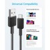 Дата кабель USB 2.0 AM to USB-C 1.8m nylon 322 black Anker (A81H6G11)
