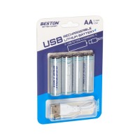 Акумулятор Beston AA USB Type-C 1460mAh 1.5V Li-ion * 4 (2AC-60/AA620265)