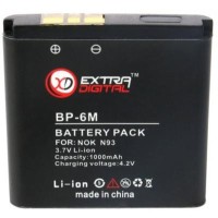 Акумуляторна батарея для телефону Extradigital Nokia BP-6M (1000 mAh) (DV00DV1187)