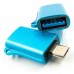 Перехідник OTG USB - Micro-USB blue Dengos (ADP-020)