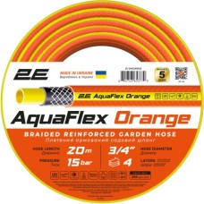 Шланг для поливу 2E AquaFlex Orange 3/4", 20м, 4 шари, 20бар, -10+60°C (2E-GHE34OE20)