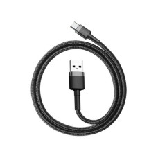 Дата кабель USB 2.0 AM to USB-C 2.0m 2A Gray-Black Baseus (CATKLF-CG1)