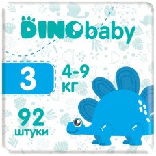 Підгузки Dino Baby Розмір 3 (4-9 кг) 92 шт (2 пачки по 46 шт) (2000998941178)