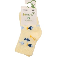 Шкарпетки дитячі Bibaby з рибками (68377-0-6-yellow)