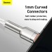Дата кабель USB 3.1 AM to USB-C 2.0m 6.0A 66W Cafule Series Metal White Baseus (CAKF000202)