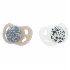 Пустушка Twistshake Pastel Grey White (2шт) 0-6 міс, силіконова (78594)