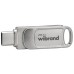 USB флеш накопичувач Wibrand 128GB Bee Silver USB 3.2/Type-C (WI3.2TC/BE128TC039S)