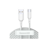 Дата кабель USB 2.0 AM to USB-C 1.5m 5A Simple WisdomKit (2PCS) white Baseus (TZCATZJ-02)