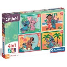 Пазл Clementoni 4 в 1 Stitch, 12,16,20 та 24 елементи (21745)