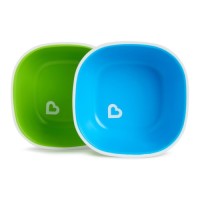 Тарілка дитяча Munchkin Splash Bowls 2 шт. Зелена та блакитна (46725.01)