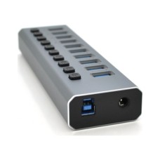 Концентратор Voltronic USB 3.0 to 6xUSB + 4xQC3.0 with switches DC12V4A black (YT-3H6+4)